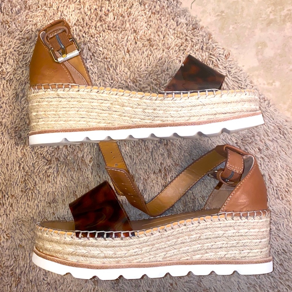 Tortoise Dolce Vita wedge sandal